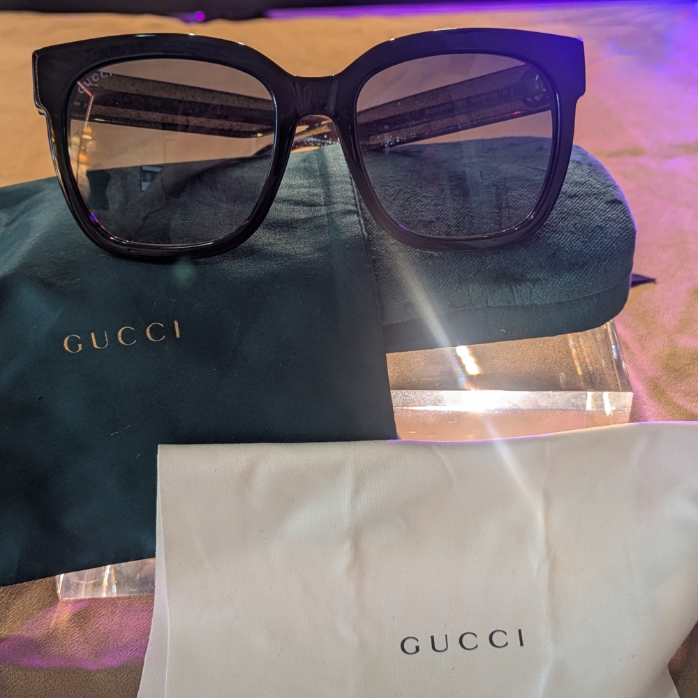 Gucci Black Glitter Sunglasses